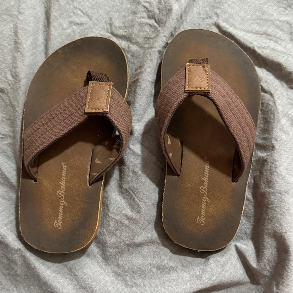 Tommy Bahama Brown Flip Flops